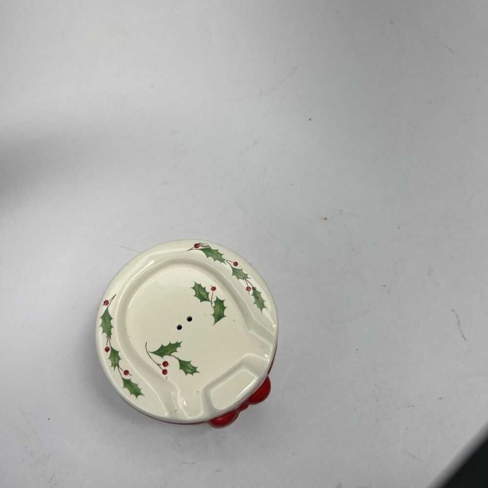 Lenox 2003 Holiday Teddy Bear Stackable Salt Pepper Shaker BASE ONLY